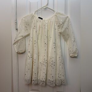 Kate Mack Cream Dress with Silver Stars